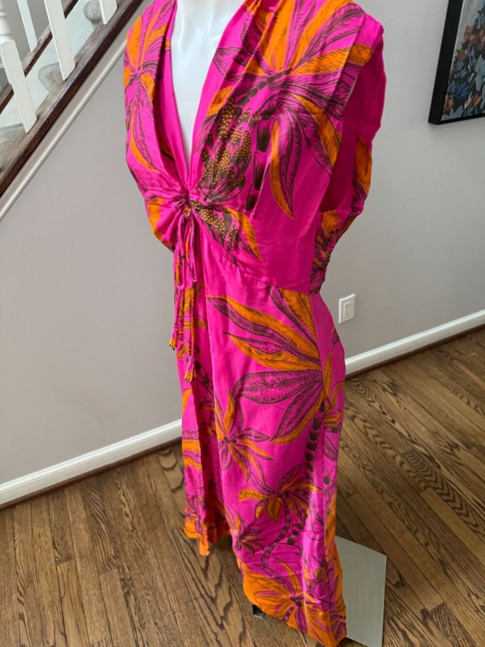 FARM Rio Pink and Orange Tropical Maxi Dress - Picture 3 of 4